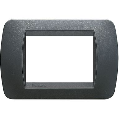 PLACCA LIVING INTERNATIONAL 3 POSTI ACCIAIO SSCURO