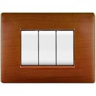 PLACCA MYLIFE 3 MODULI LEGNO CHIARO
