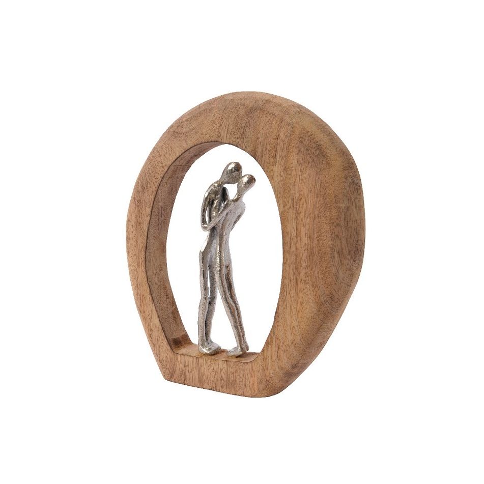 innamorati-in-alluminio-con-anello-in-legno-17cm