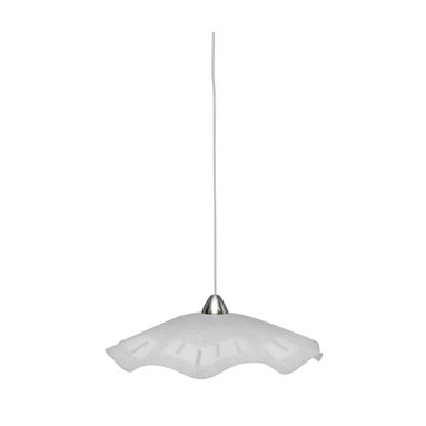 LAMPADARIO D45 1XE27 M.TR-CR V.LASTRA BIANCO