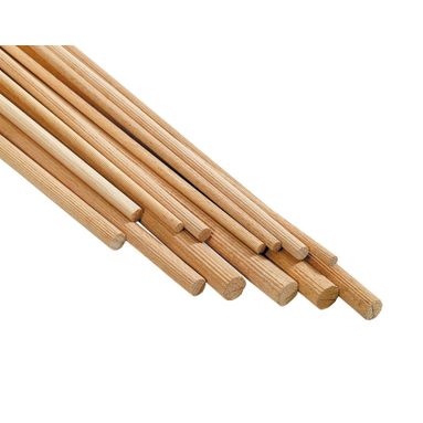 BASTONE ZIGRINATO D.10X500 MM IN FAGGIO