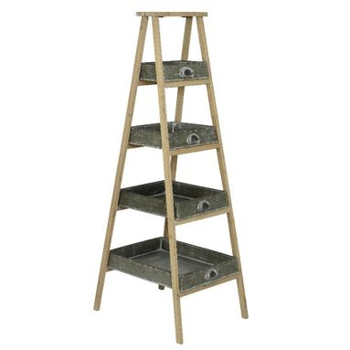 SCAFFALE IN ABETE A PIRAMIDE 50X64XH154CM CON RIPI