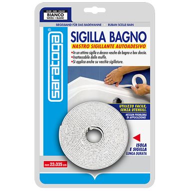 NASTRO AUTOADESIVO SIGILLA BAGNO 12MM 3.35M