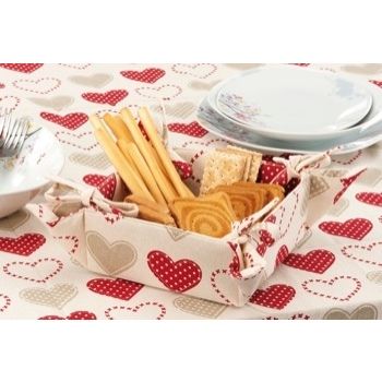 CESTINO COTONE DEC CUORI CM24X24