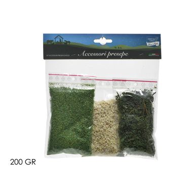 KIT 3 ACCESSORI PRESEPE 200GR MUSCHIO.