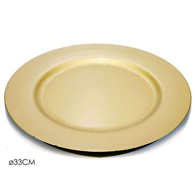 SOTTOPIATTO 33CM ORO LISCIO.