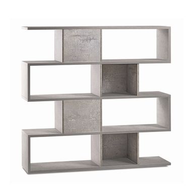 LIBRERIA MODULARE KIT 150X38XH144CM STRUTTURA CEMENTO FRONTALE CEMENTO