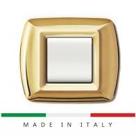 PLACCA TONDO PER UNEL DECENTRATA ORO