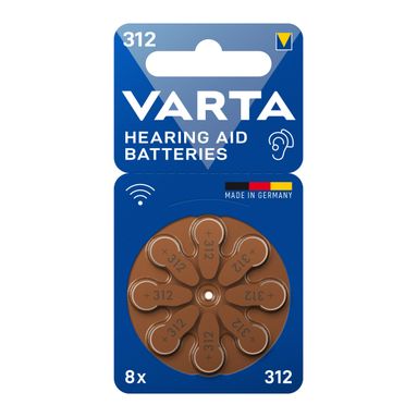 PILA VARTA APPARECCHI ACUSTICI TIPO 312 X8