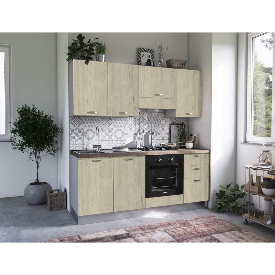 cucina-fissa-hamal-195cm-sinistra-oregon-slash-perla