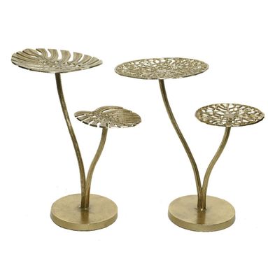 DECORAZIONE DA TAVOLO DORATA 51X31XH49CM CON STAND