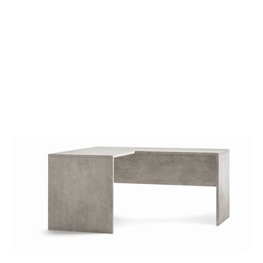 SCRIVANIA ANGOLARE SX 160X150XH76CM STRUTTURA CEMENTO FRONTALE