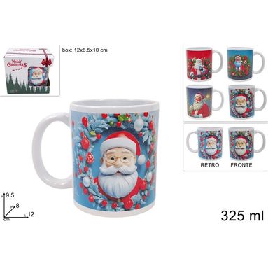 TAZZA BABBO NATALE 325ML IN DIVERSI MODELLI