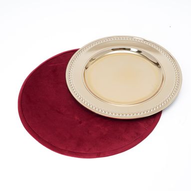 TOVAGLIETTA VELLUTO BORDEAUX D.40CM.