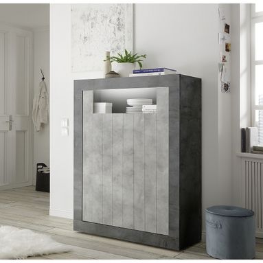 COLONNA URBINO 2 ANTE 110X42XH144CM OSSIDO / CEMEN