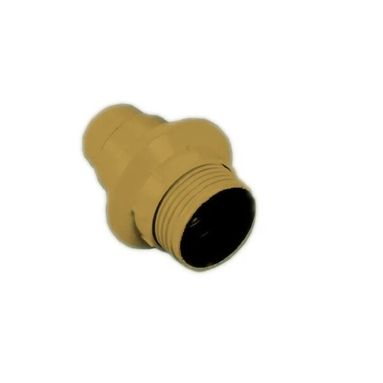 PORTALAMPADA E14 FILETTATO CON GHIERA ORO.