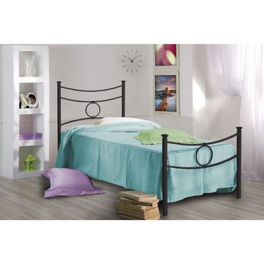LETTO CONCA SINGOLO 92X208XH117/71CM NERO GRAFITE