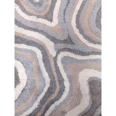 TAPPETO DUNE 50X80CM GRIGIO IN COTONE CON ANTISCIV