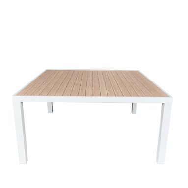 TAVOLO CAPRI 150X150XH74CM BIANCO CON DOGHE EFFETT