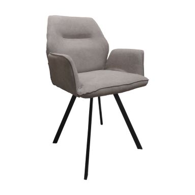 SEDIA OSLO 66X55XH88CM TORTORA IN TESSUTO CON BRAC