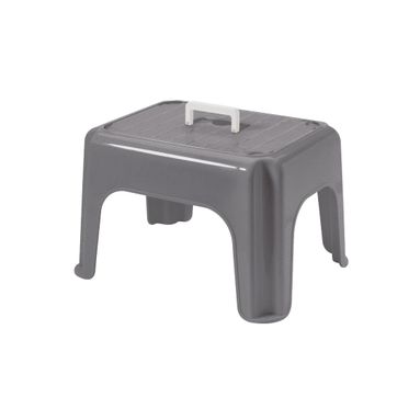 SGABELLO DUMBO 38X30XH24CM GRAFITE CON MANIGLIA