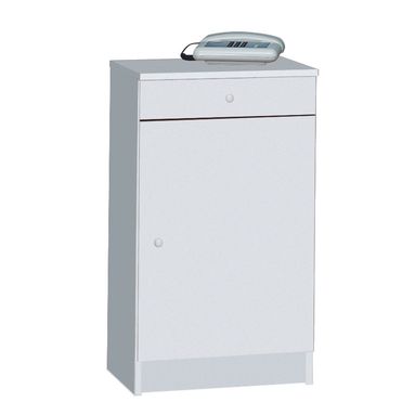 MOBILE BIANCO 46X34XH80CM ANTA E CASSETTO