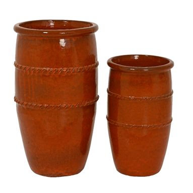 PORTAVASO LUCIA D.45XH79CM ROSSO IN TERRACOTTA