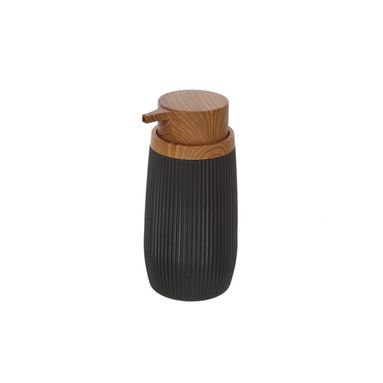 DISPENSER SAPONE LONDON NERO / LEGNO