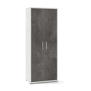 MOBILE 2 ANTE 71X41XH182CM STRUTTURA OSSIDO BIANCO FRONTALE OSSIDO NERO