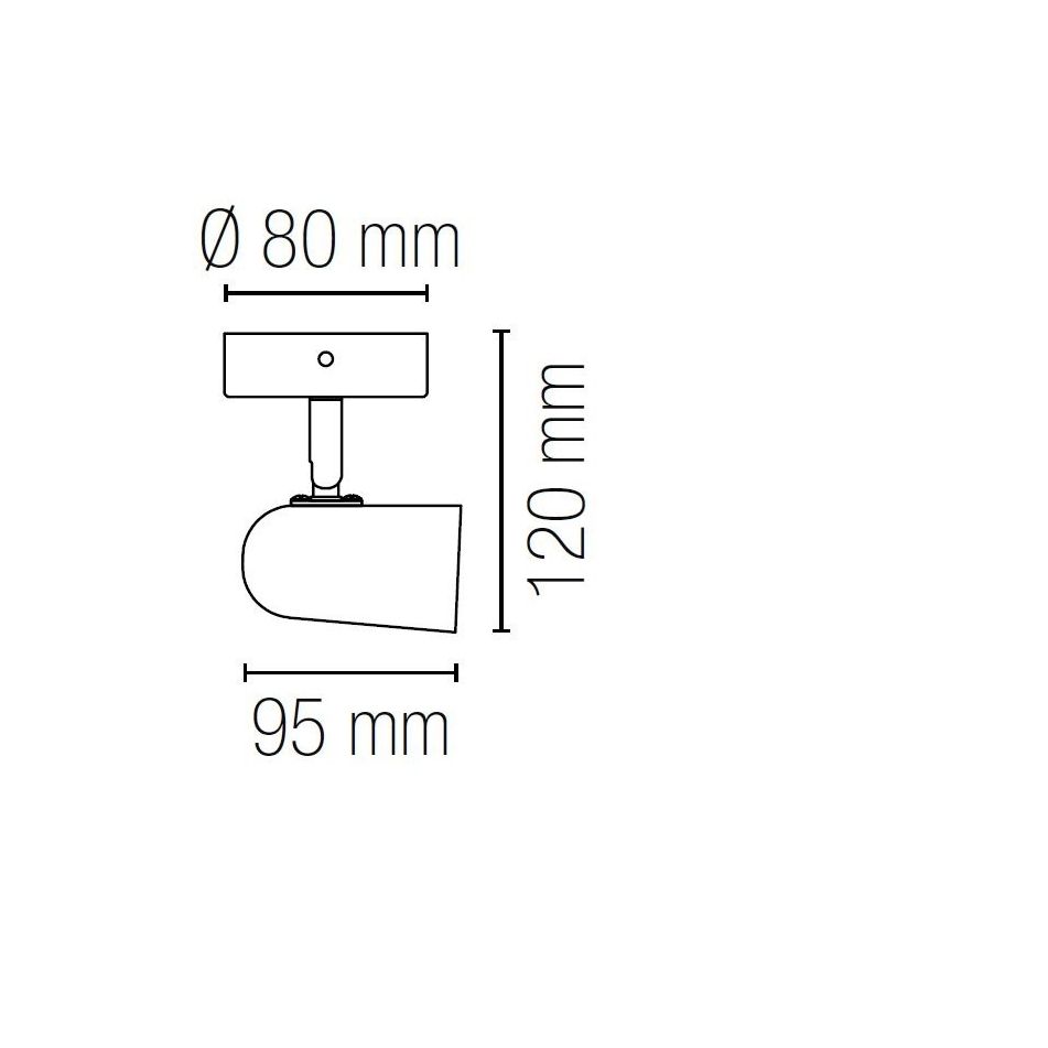 spot-punto-bianco-e27-95x8x12cm