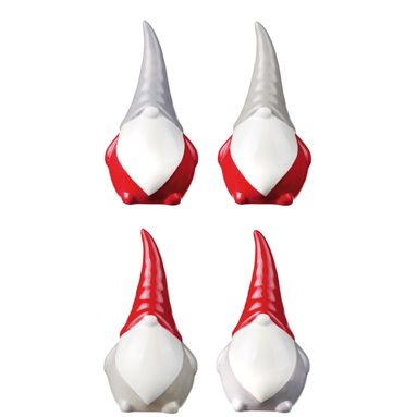 FOLLETTO NATALIZIO IN CERAMICA H15CM GRIGIO/ROSSO