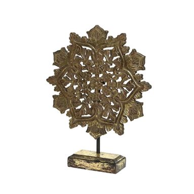 DECORAZIONE IN MDF CON STAND 7X31XH38CM MARRONE OR