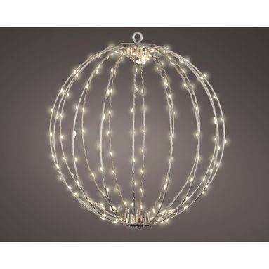 SFERA CON LUCI LED D.28CM BIANCO FREDDO.