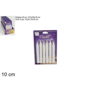 SET 6 MINICANDELE BIANCHE.