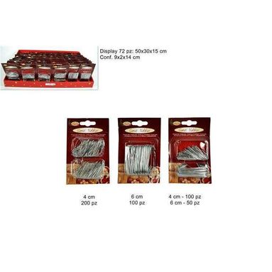 GANCI SILVER IN METALLO PER PALLINE.