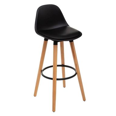 SGABELLO MAXON H92CM NERO IN PP CON SEDUTA ECOPELL