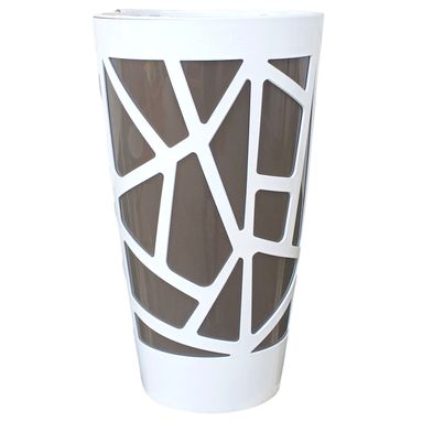 VASO MOSAIC CURVE D.32XH55CM TALPA/BIANCO.