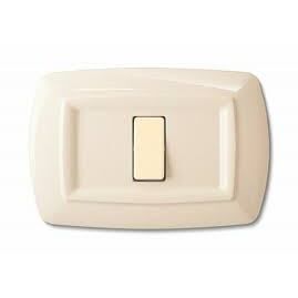 PLACCA TONDO 1 MODULO AVORIO