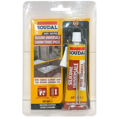 SILICONE ACETICO UNIVERSALE 60ML NERO