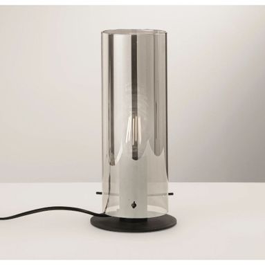 LAMPADA DA TAVOLO MAGIC E27 D.13XH23CM NERA/FUME'