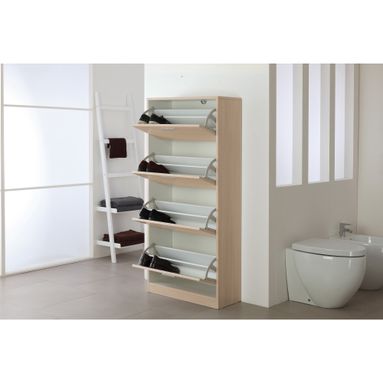 SCARPIERA STELLA 70X29XH162 LARICE CON 4 RIBALTE