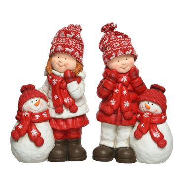 PUPAZZO DI NEVE IN RESINA BAMBINO / A CM.25X14X40 DI ALTEZZA