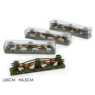 STECCATO 26XH4CM CON ANIMALI.