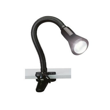 LAMPADA DA TAVOLO FLEXO H.47CM NERA A MORSETTO