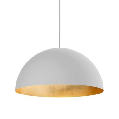 LAMPADARIO VENICE D.60XH120CM BIANCA CON FOGLIA O