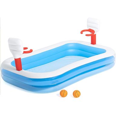 PISCINA FAMILY BASKETBALL CON 2 PALLE E CANESTRI CM.251X168X102H. 