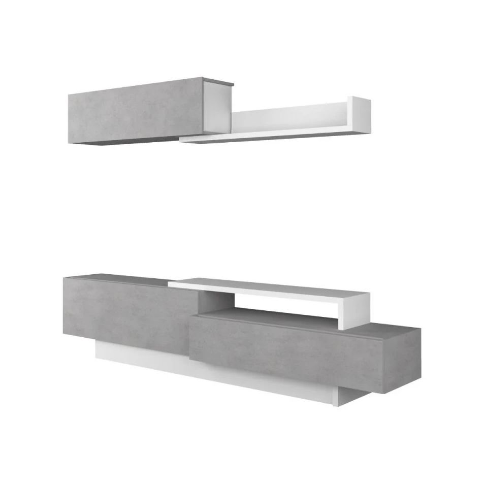 parete-attrezzata-ottanta-240x42cm-cemento-slash-bianco