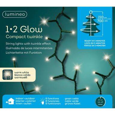 LUCI LED GLOW ESTERNO 700LED CM210 BIANCO CALDO.