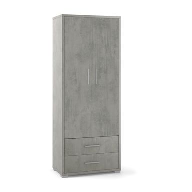 MOBILE 2 ANTE 2 CASSETTI 71X41XH182CM STRUTTURA CEMENTO FRONTALE CEMENTO
