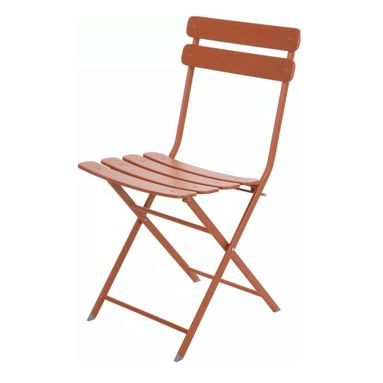 SEDIA BISTROT 48X42H80CM COLOR TERRACOTTA IN METAL